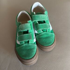 VANS TODDLERS OLD SKOOL V SHOE, GREEN, size 11.5